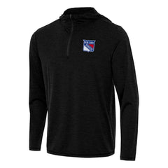 New York Rangers Antigua Tidy Quarter-Zip Hoodie - Heather Black - NHL 202257171