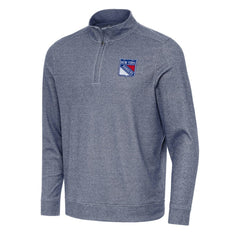 New York Rangers Antigua Subtle Quarter-Zip Sweatshirt - Heather Navy - NHL 202257523