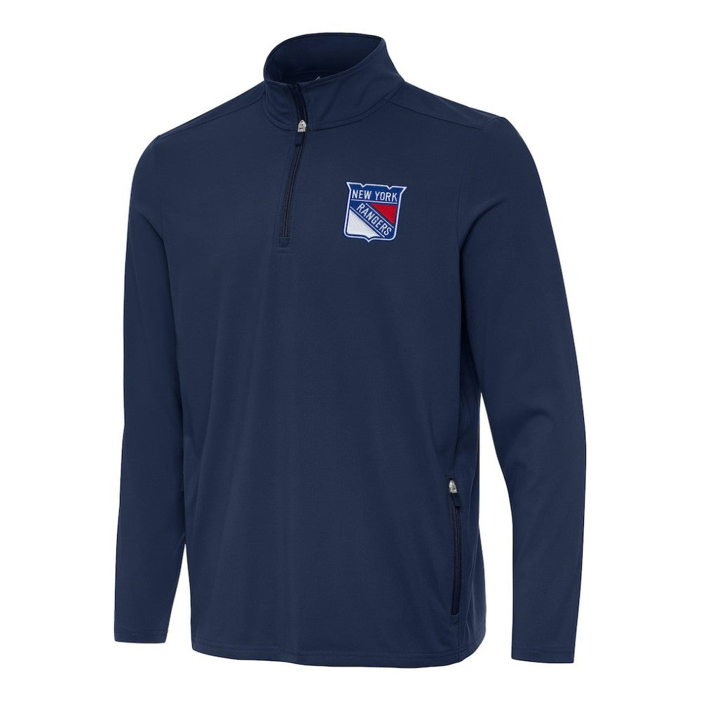 New York Rangers Antigua Perilous Quarter-Zip Sweatshirt - Navy - NHL 202257534