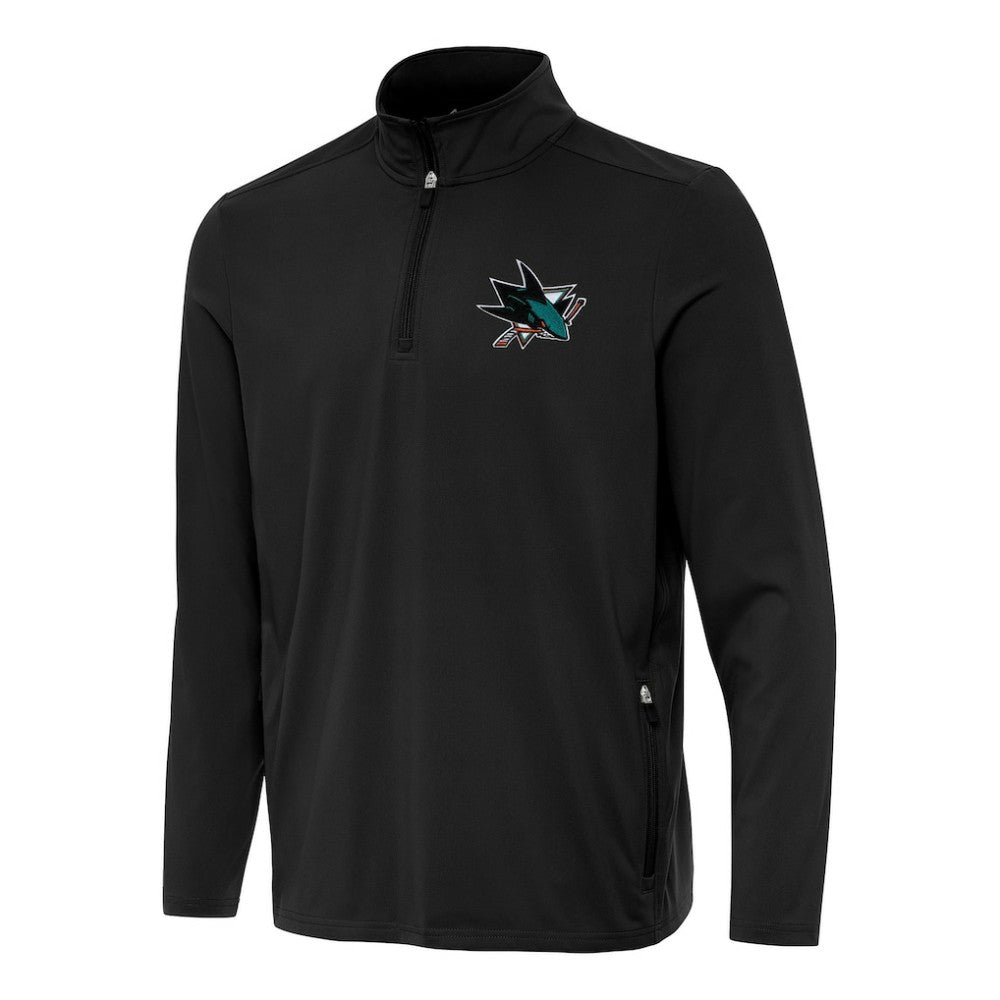 San Jose Sharks Antigua Perilous Quarter-Zip Sweatshirt - Black - NHL 202257542