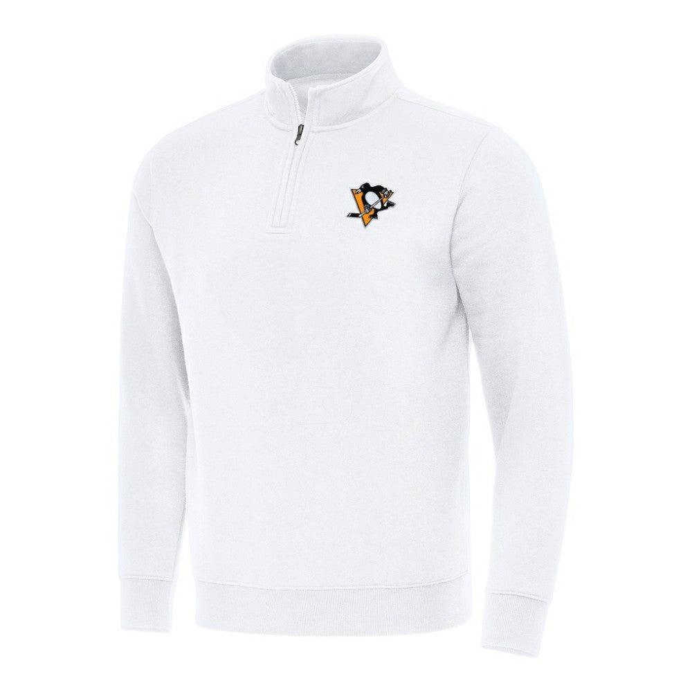 Pittsburgh Penguins Antigua Victory Quarter-Zip Mock Sweatshirt - White - NHL 202257589