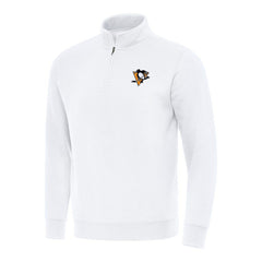 Pittsburgh Penguins Antigua Victory Quarter-Zip Mock Sweatshirt - White - NHL 202257589