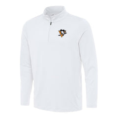 Pittsburgh Penguins Antigua Reprocess Quarter-Zip Top - White - NHL 202257657