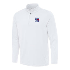 New York Rangers Antigua Reprocess Quarter-Zip Top - White - NHL 202257676