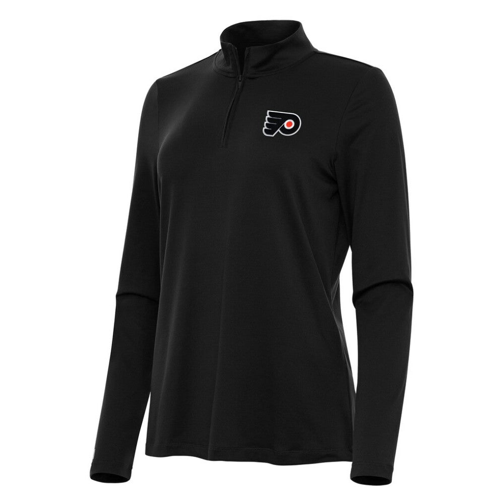 Philadelphia Flyers Antigua Women's Reprocess Quarter-Zip Top - Black - NHL 202258013