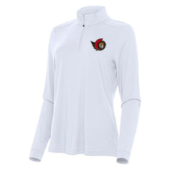 Ottawa Senators Antigua Women's Intent Quarter-Zip Top - White - NHL 202258197