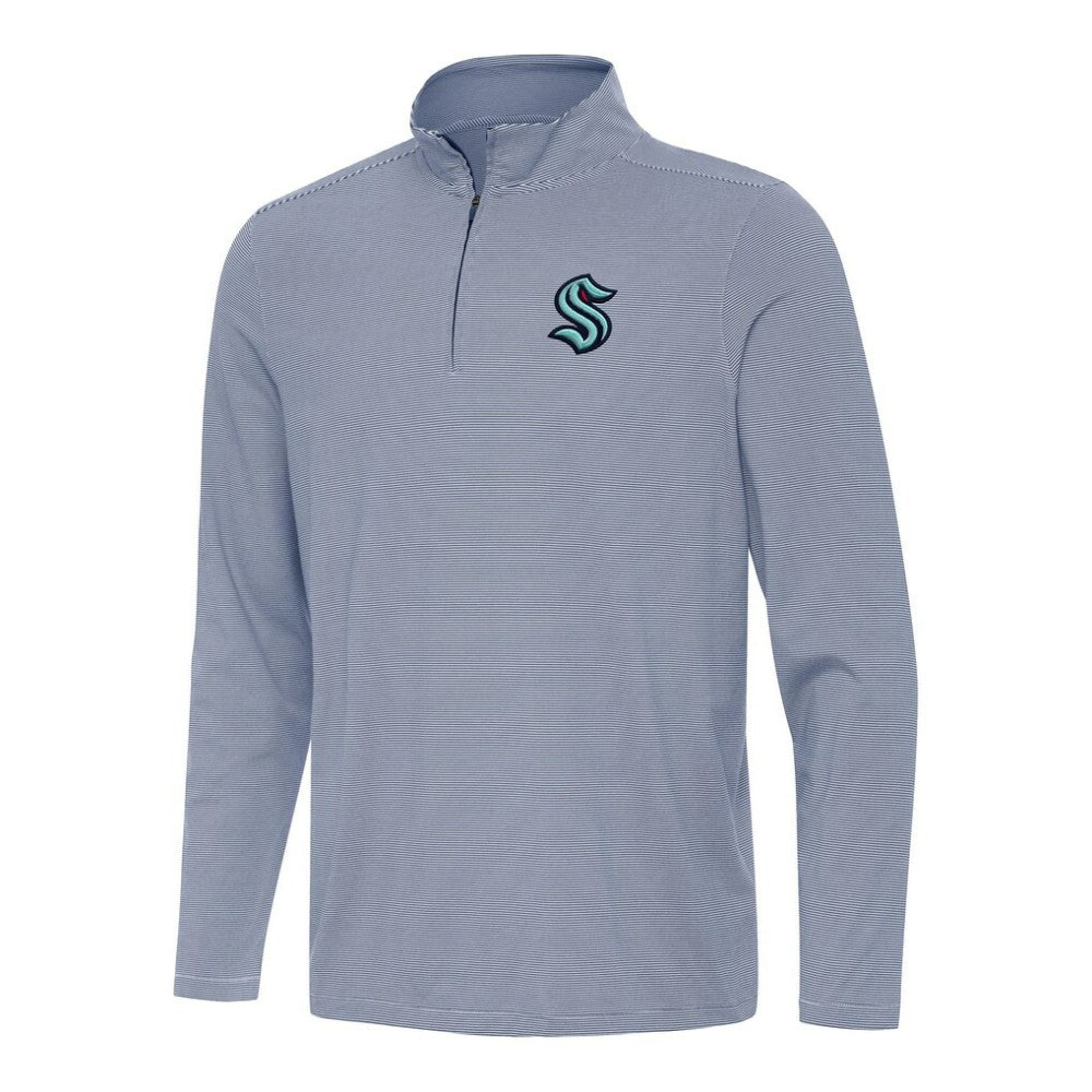 Seattle Kraken Antigua Twine Quarter-Zip Top - Navy - NHL 202258253