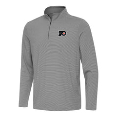 Philadelphia Flyers Antigua Twine Quarter-Zip Top - Black - NHL 202258257