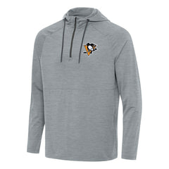 Pittsburgh Penguins Antigua Spikes Quarter-Zip Hoodie - Heather Gray - NHL 202258414