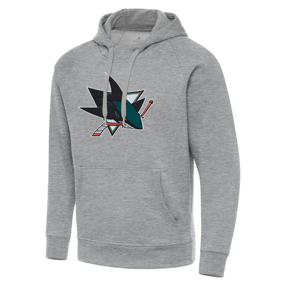 San Jose Sharks Antigua Big & Tall Victory Pullover Hoodie - Heather Gray - NHL 202258622