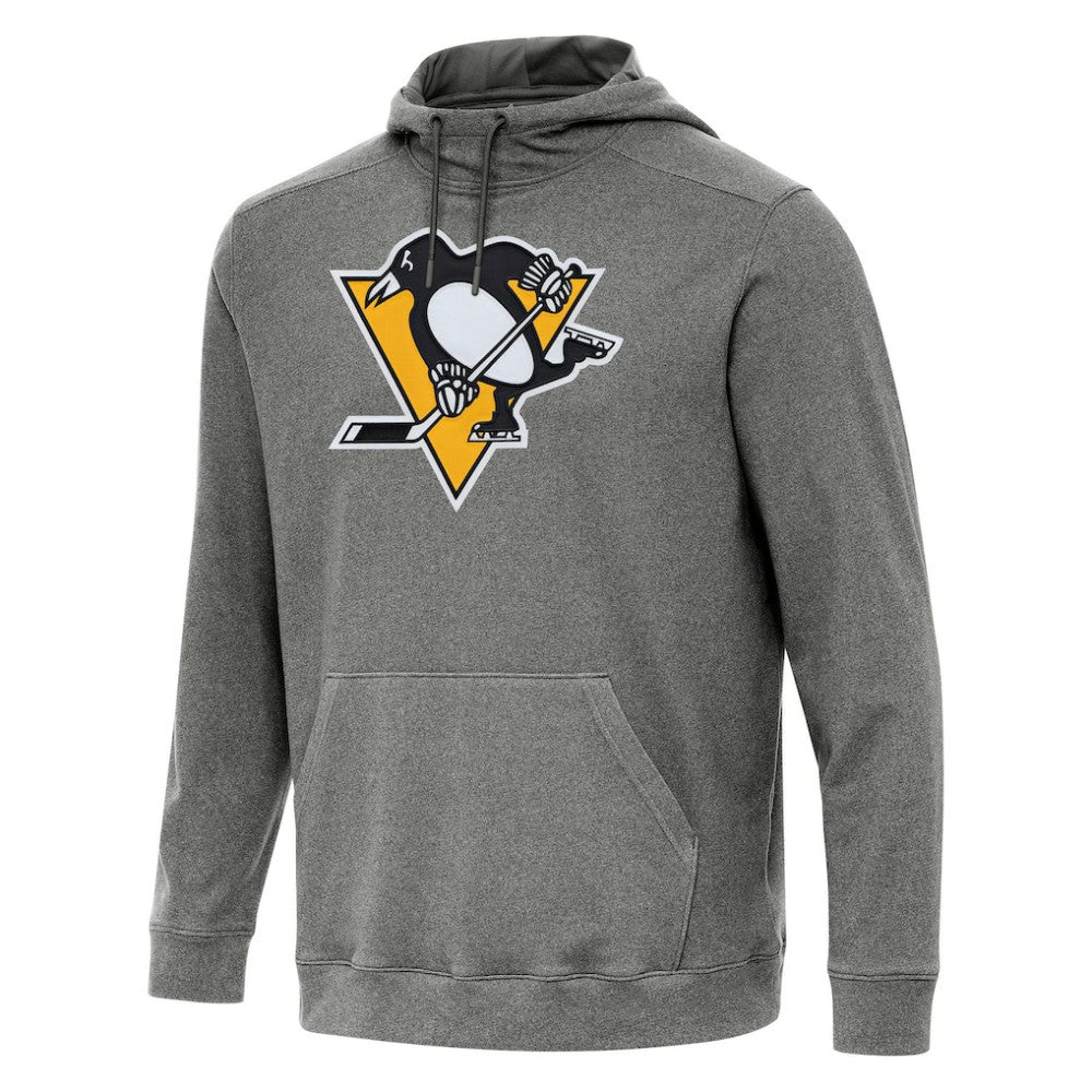 Pittsburgh Penguins Antigua Cloud Pullover Hoodie - Heather Black - NHL 202258641