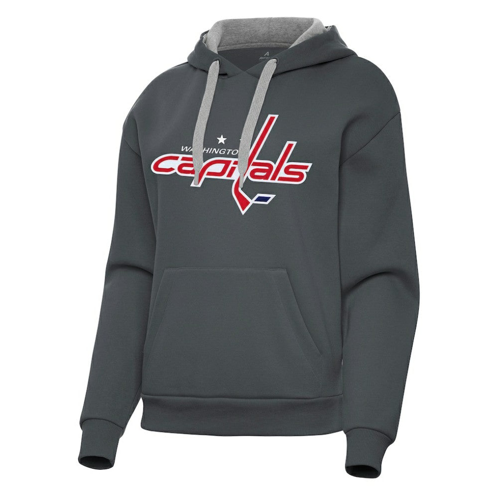 Washington Capitals Antigua Women's Victory Pullover Hoodie - Charcoal - NHL 202258866