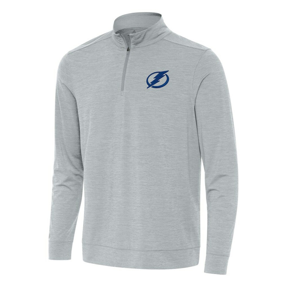 Tampa Bay Lightning Antigua Bright Quarter-Zip Top - Heather Gray - NHL 202259091