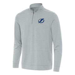 Tampa Bay Lightning Antigua Bright Quarter-Zip Top - Heather Gray - NHL 202259091