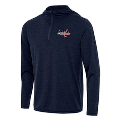 Washington Capitals Antigua Tidy Quarter-Zip Hoodie - Heather Navy - NHL 202259111