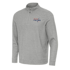 Washington Capitals Antigua Subtle Quarter-Zip Sweatshirt - Heather Gray - NHL 202259451