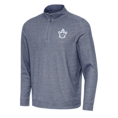 Toronto Maple Leafs Antigua Subtle Quarter-Zip Sweatshirt - Heather Navy - NHL 202259465