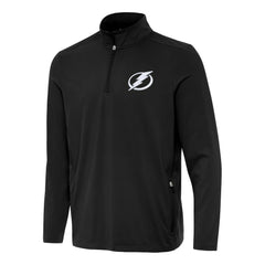 Tampa Bay Lightning Antigua Perilous Quarter-Zip Sweatshirt - Black - NHL 202259474