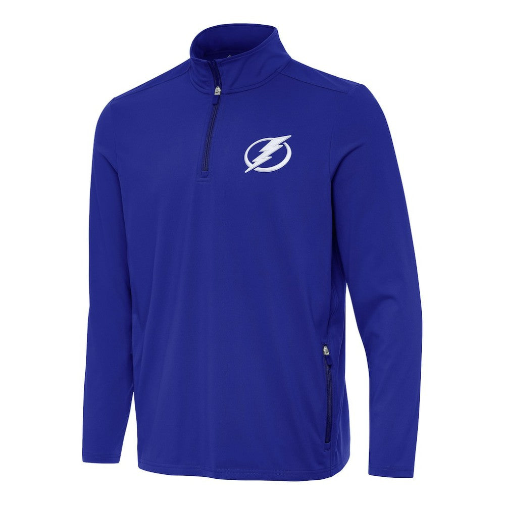 Tampa Bay Lightning Antigua Perilous Quarter-Zip Sweatshirt - Royal - NHL 202259475