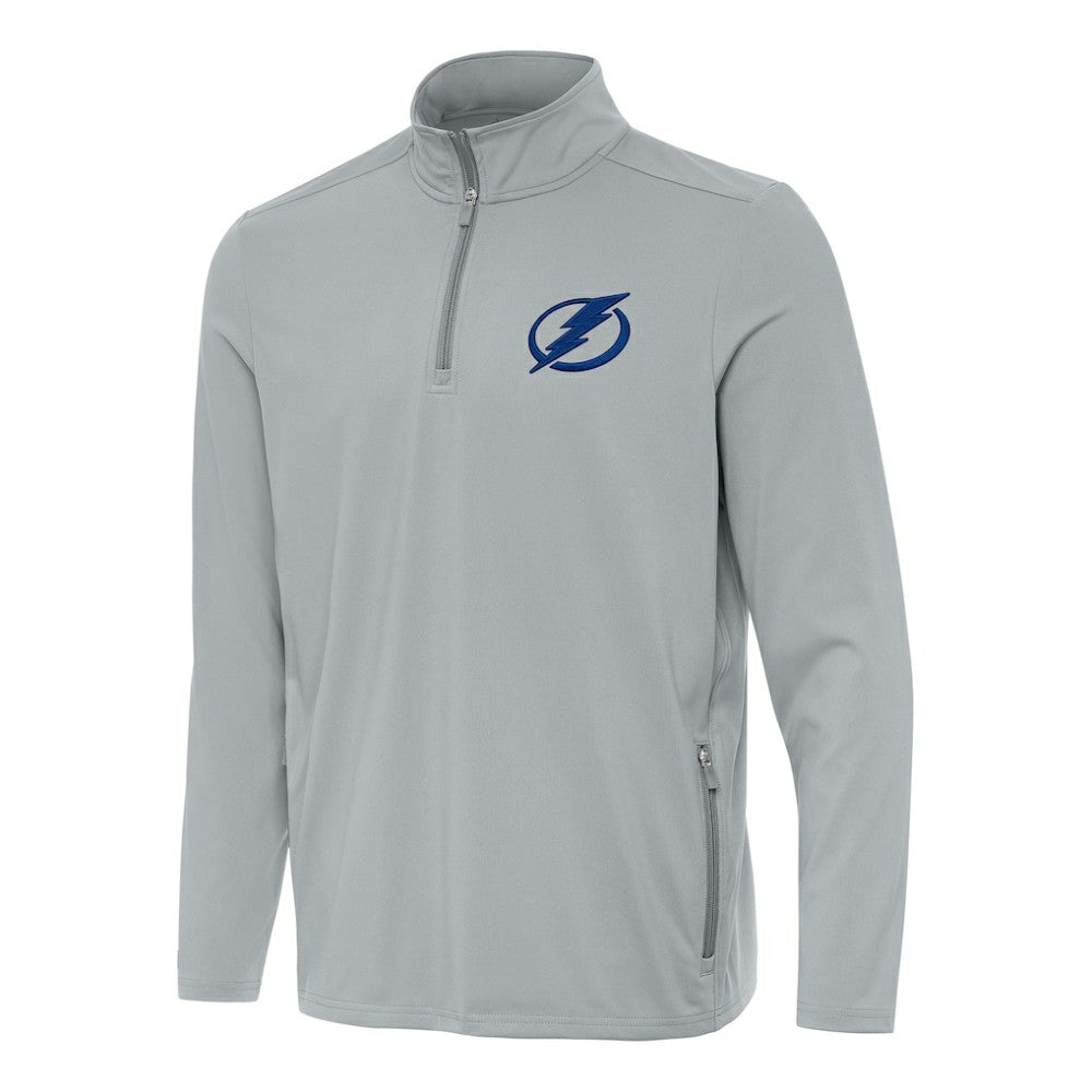 Tampa Bay Lightning Antigua Perilous Quarter-Zip Sweatshirt - Gray - NHL 202259476