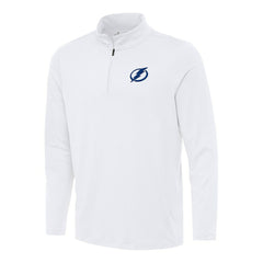 Tampa Bay Lightning Antigua Reprocess Quarter-Zip Top - White - NHL 202259620