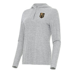 Vegas Golden Knights Antigua Women's Daybreak Quarter-Zip Hoodie - Heather Gray - NHL 202259996
