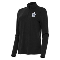 Toronto Maple Leafs Antigua Women's Bright Quarter-Zip Top - Heather Black - NHL 202260020