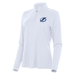 Tampa Bay Lightning Antigua Women's Intent Quarter-Zip Top - White - NHL 202260114
