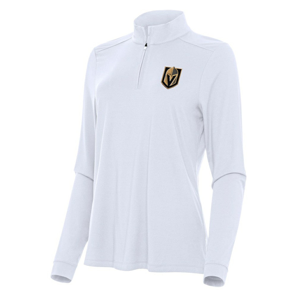 Vegas Golden Knights Antigua Women's Intent Quarter-Zip Top - White - NHL 202260126