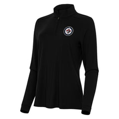 Winnipeg Jets Antigua Women's Intent Quarter-Zip Top - Black - NHL 202260135