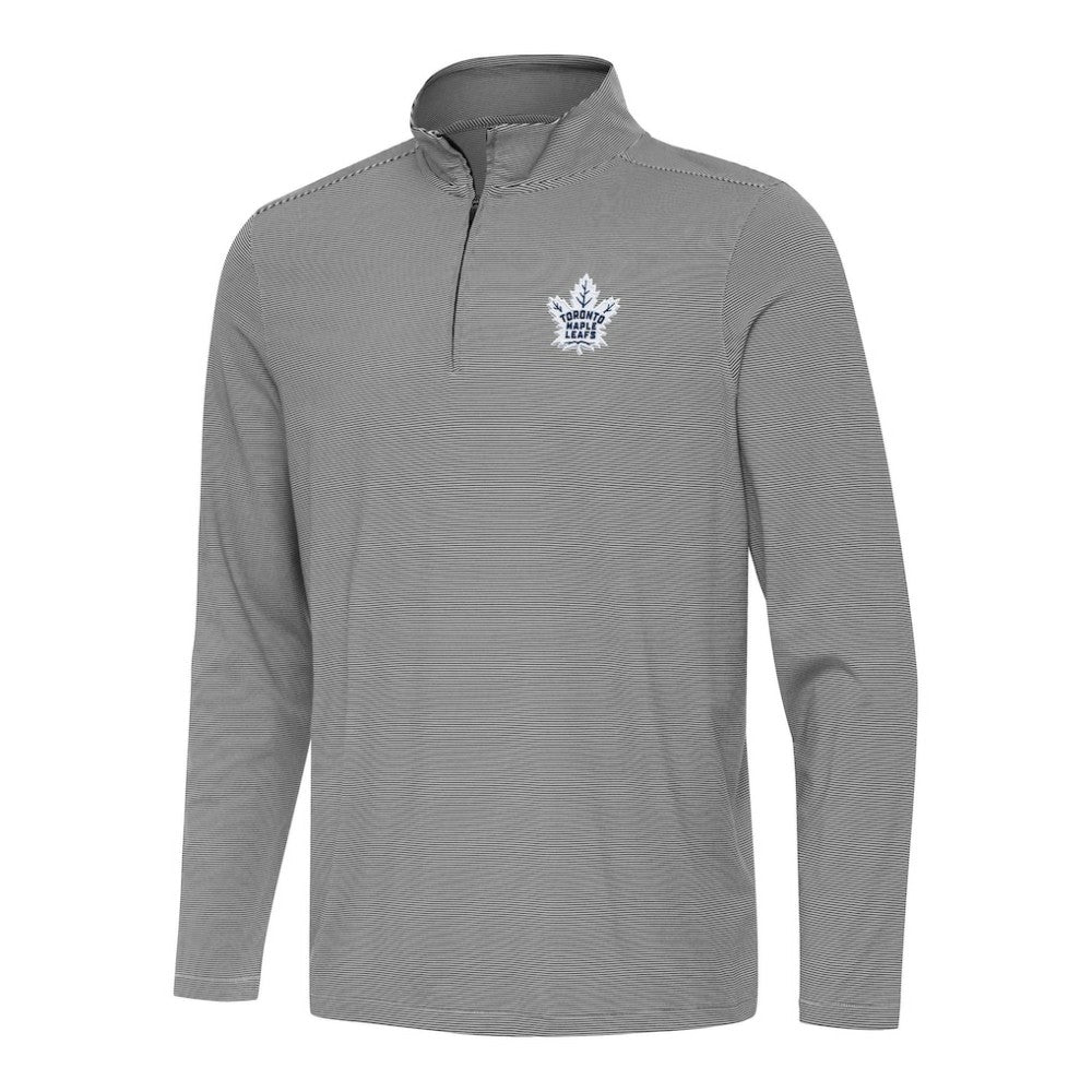 Toronto Maple Leafs Antigua Twine Quarter-Zip Top - Black - NHL 202260188