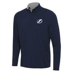 Tampa Bay Lightning Antigua Content Quarter-Zip Pullover Top - Navy/Gray - NHL 202260221