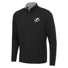 Tampa Bay Lightning Antigua Content Quarter-Zip Pullover Top - Black/Gray - NHL 202260222