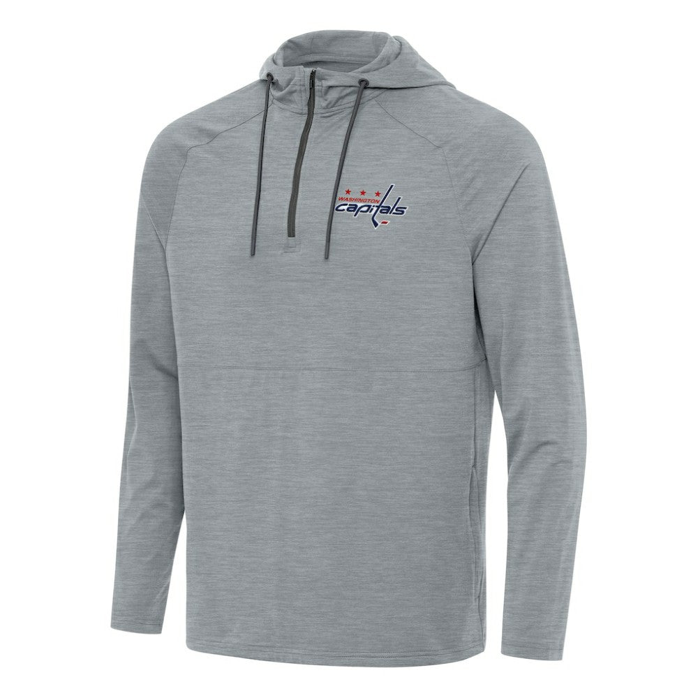Washington Capitals Antigua Spikes Quarter-Zip Hoodie - Heather Gray - NHL 202260345