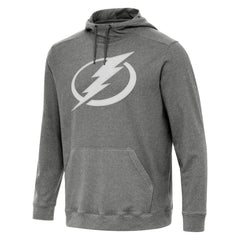 Tampa Bay Lightning Antigua Cloud Pullover Hoodie - Heather Black - NHL 202260489
