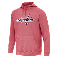Washington Capitals Antigua Cloud Pullover Hoodie - Heather Red - NHL 202260499