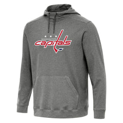 Washington Capitals Antigua Cloud Pullover Hoodie - Heather Black - NHL 202260505