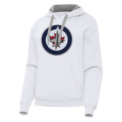 Winnipeg Jets Antigua Women's Victory Pullover Hoodie - White - NHL 202260595