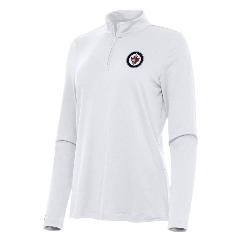 Winnipeg Jets Antigua Women's Reprocess Quarter-Zip Top - White - NHL 202260633