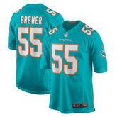 Nike Aaron Brewer Miami Dolphins Game Jersey Aqua