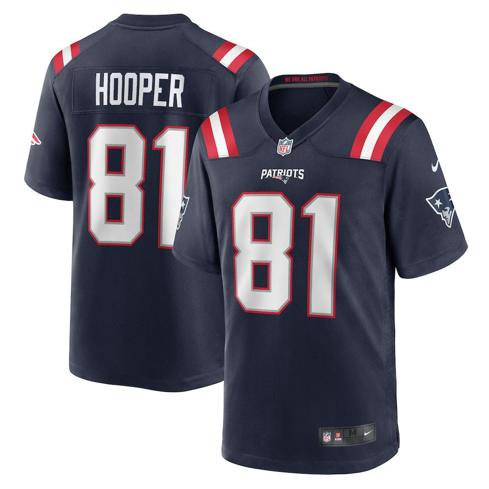 Nike Austin Hooper New England Patriots Game Jersey Navy