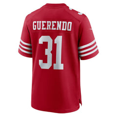 Nike Isaac Guerendo San Francisco 49ers Game Jersey Scarlet