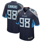 Nike Jeffery Simmons Tennessee Titans Game Jersey Navy