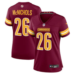 Nike Jeremy McNichols Washington Commanders Women's Team Game Jersey Burgundy