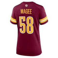 Nike Jordan Magee Washington Commanders Women's Team Game Jersey Burgundy