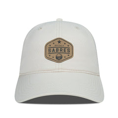 Buffalo Sabres Men's Levelwear Faux Leather Patch Unstructured Adjustable Hat - Cream - NHL 202262271
