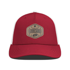 Carolina Hurricanes Men's Levelwear Faux Leather Patch Structured Adjustable Hat - Red - NHL 202262286