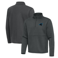 Carolina Panthers Antigua Twist Quarter-Zip Pullover Jacket Pewter