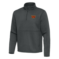 Washington Commanders Antigua Twist Quarter-Zip Pullover Jacket Pewter