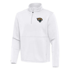 Jacksonville Jaguars Antigua Twist Quarter-Zip Pullover Jacket White